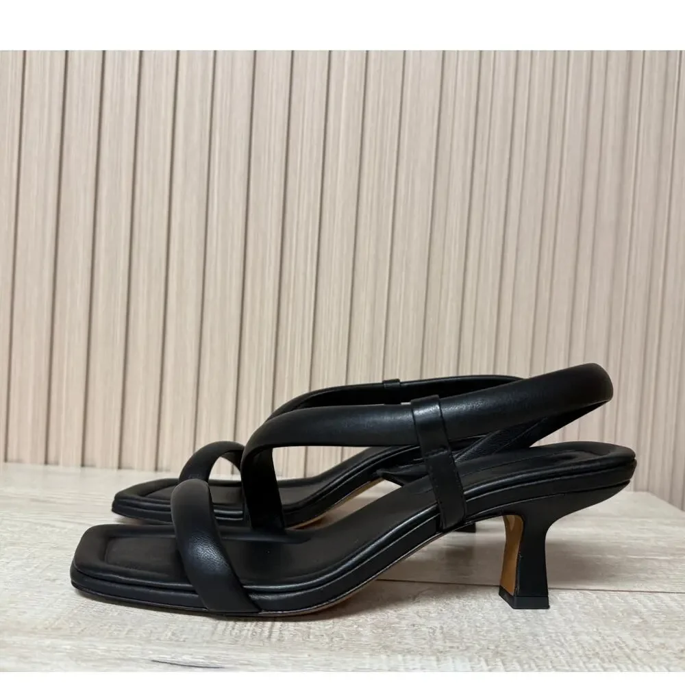 Vince Coline Black Leather Sandals Women's Size 9.5